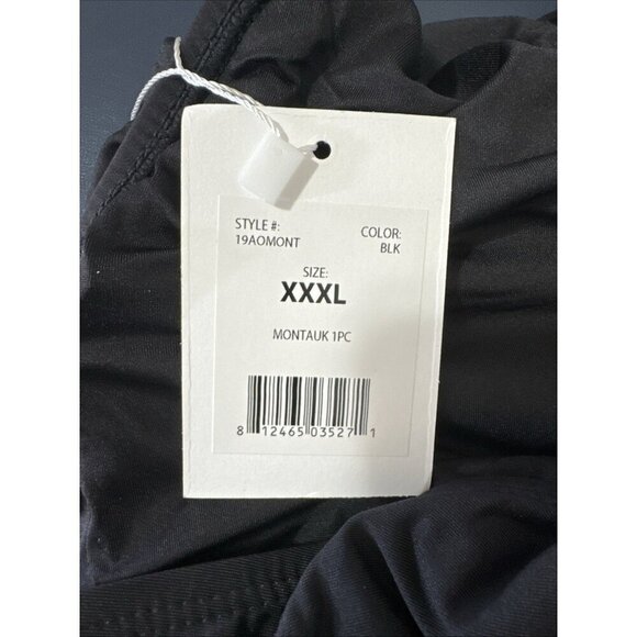 Andie Women's XXXL US 20 The Montauk 1-Piece Swimsuit Black NWT 9546 High Neck - Picture 10 of 13